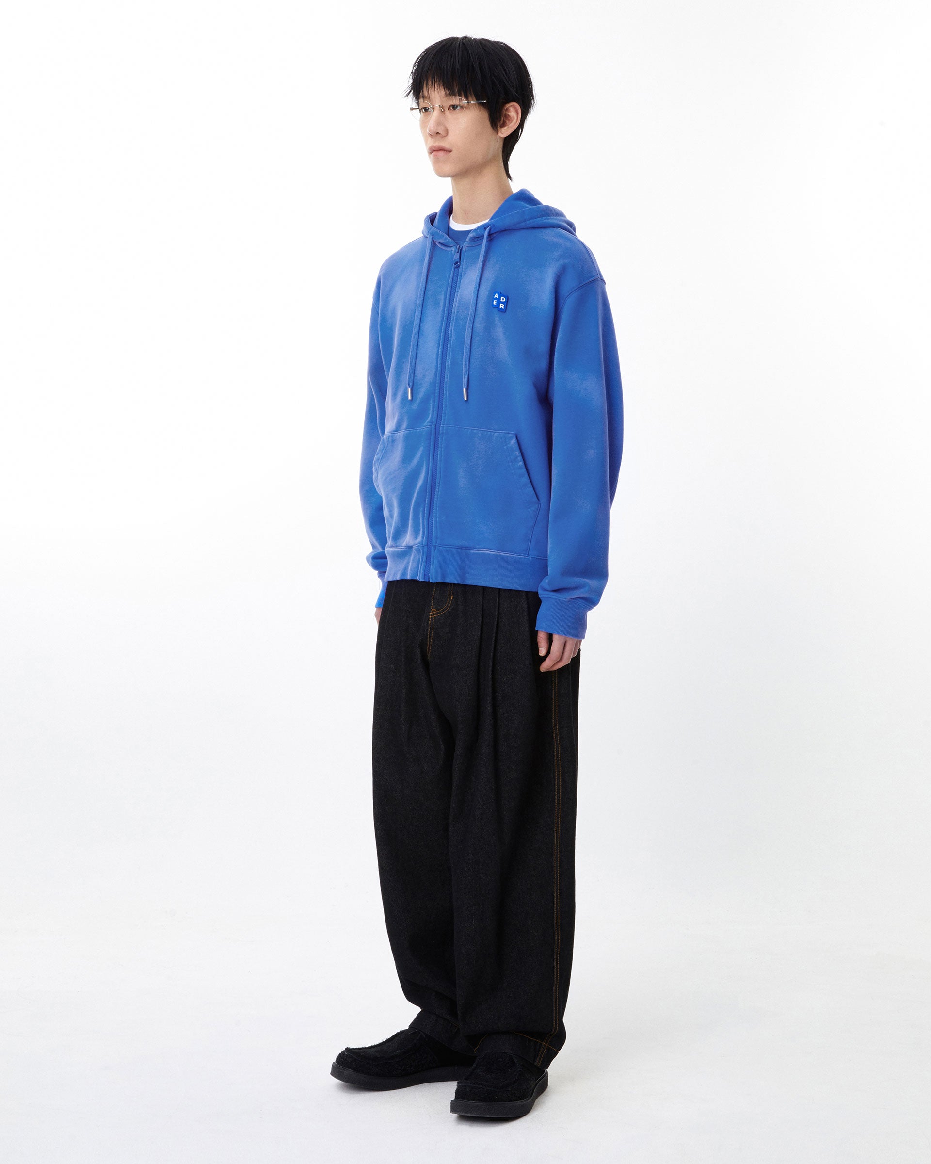 Ader Error - Sig; BL Tag hoodie zip-up 01 (Z-Blue) product image 3 | TRAB K-Fashion Australia