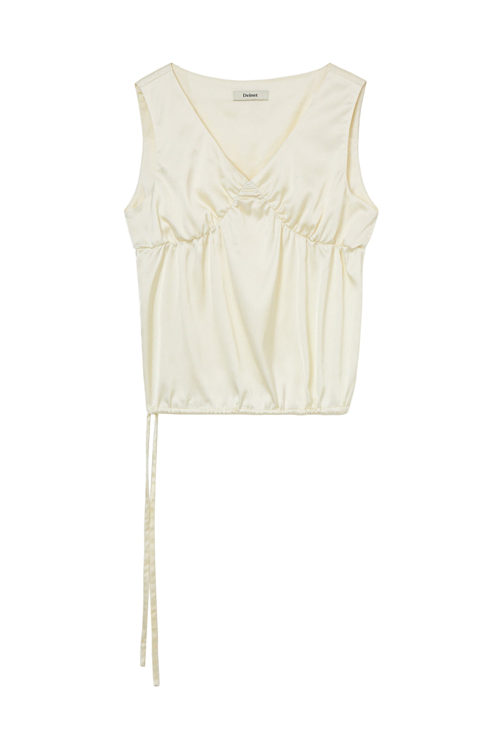 Deinet - Satin Shirring Sleeveless (Ivory) product image 9 | TRAB K-Fashion Australia