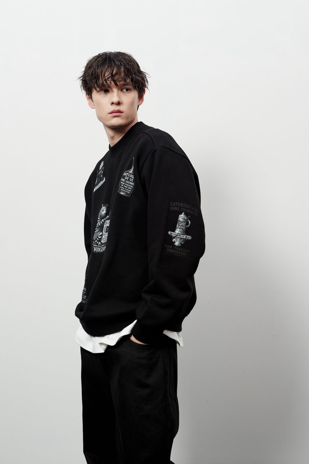 Stu - Printing Sweatshirt (Black) product image 12 | TRAB K-Fashion Australia