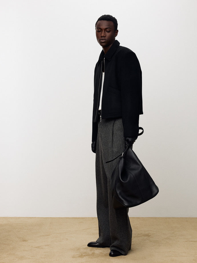 Tonywack - Deep Tuck Wide-Leg Trousers (Grey) product image 2 | TRAB K-Fashion Australia