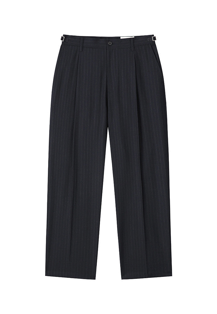 Art if acts - Wool One Tuck Trousers (Navy Stripe) product image 6 | TRAB K-Fashion Australia