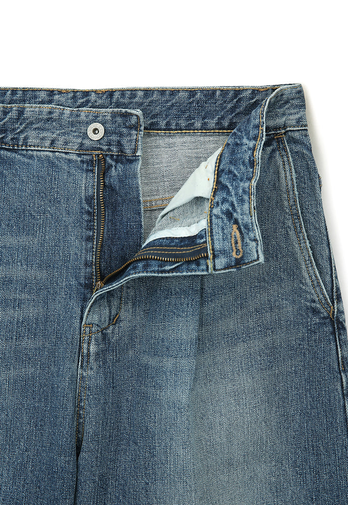 Art if acts - One Tuck Curve Denim Pants (Washed Blue) product image 9 | TRAB K-Fashion Australia