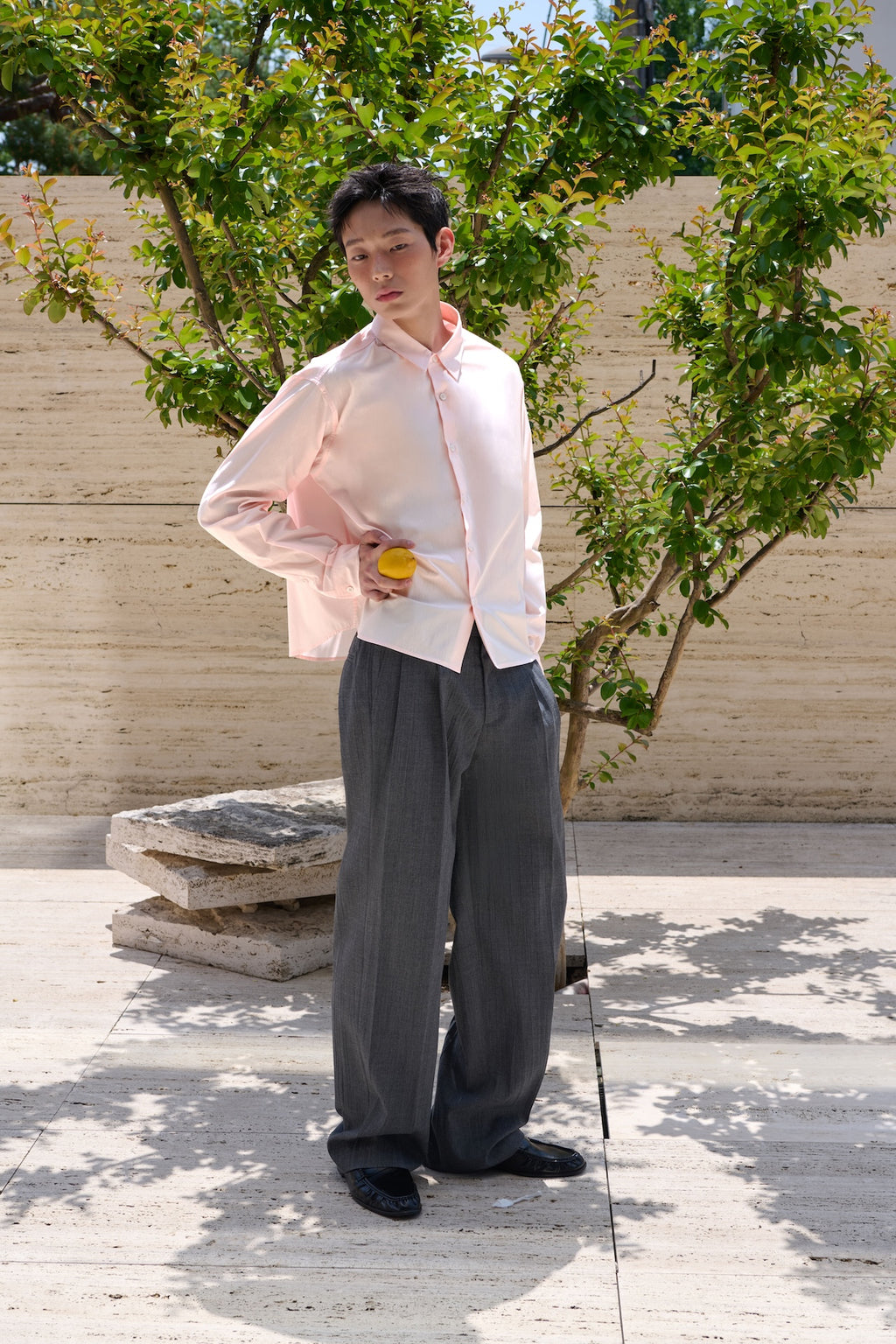 STU - 2 Tuck Crease Slacks (Charcoal) product image 5 | TRAB K-Fashion Australia