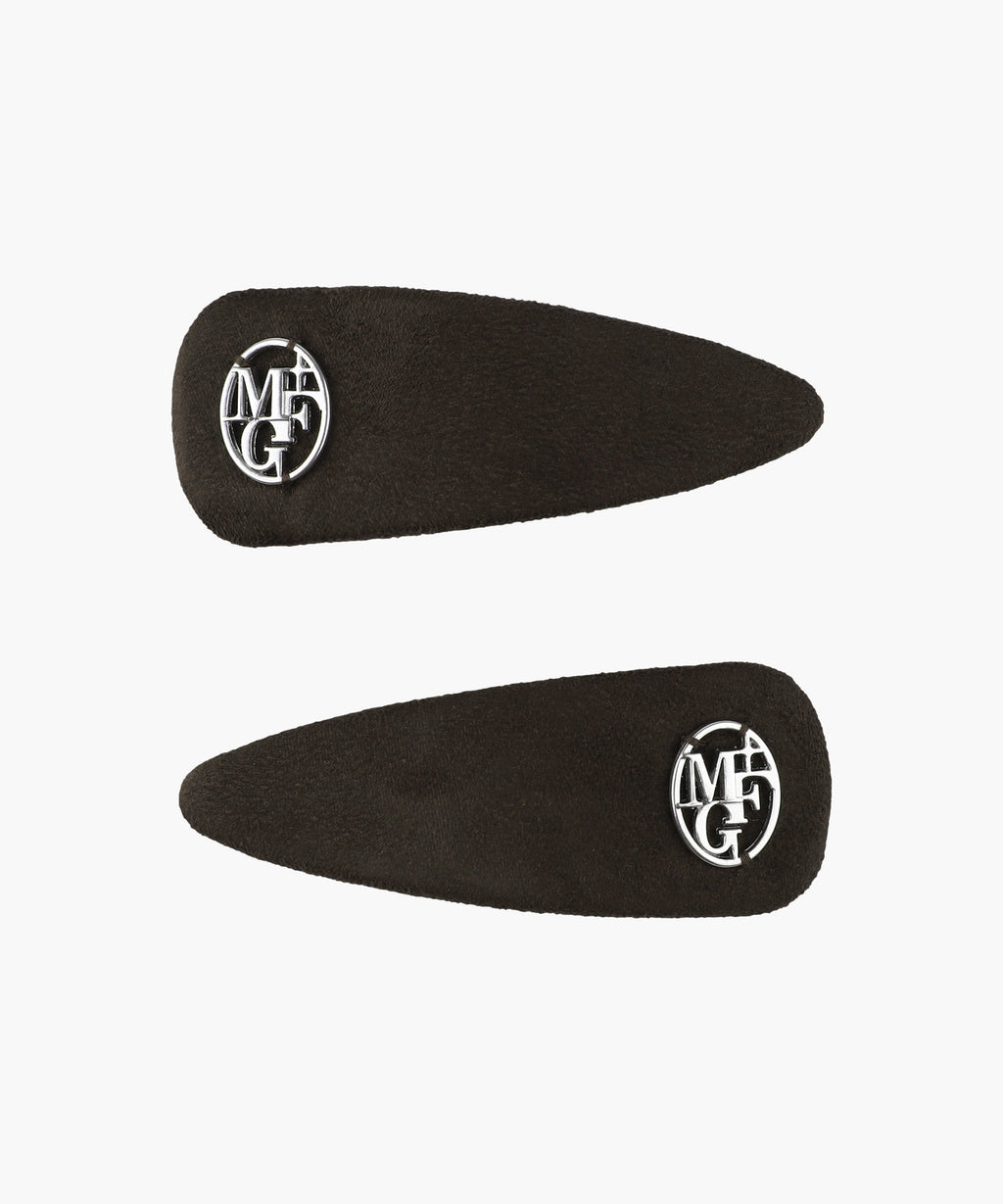 Marithe & Francois Girbaud - Circle Logo Suede Hair Pin 2pack (Brown) product image 1 | TRAB K-Fashion Australia