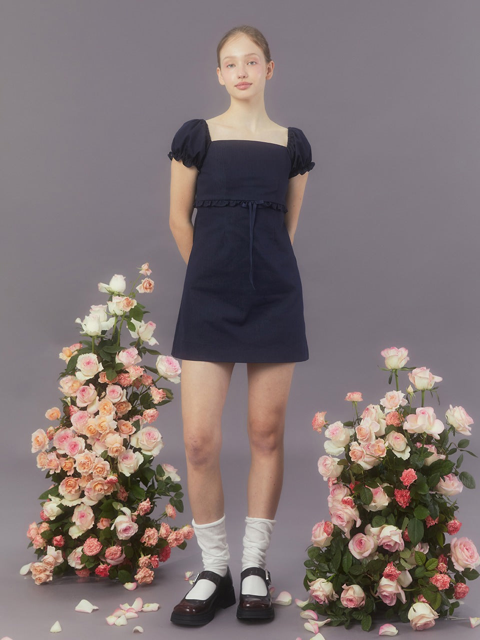 Margarin Fingers - Petit Denim One-Piece (Dark Indigo) product image 1 | TRAB K-Fashion Australia