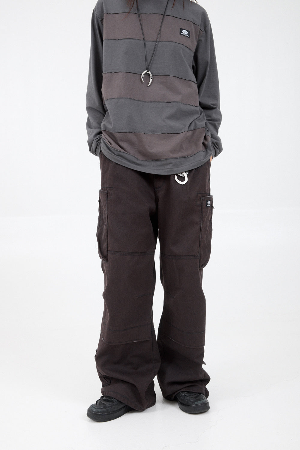 Hatchingroom - Zip Cargo Work Pants (Bleached Purple Brown) product image 13 | TRAB K-Fashion Australia