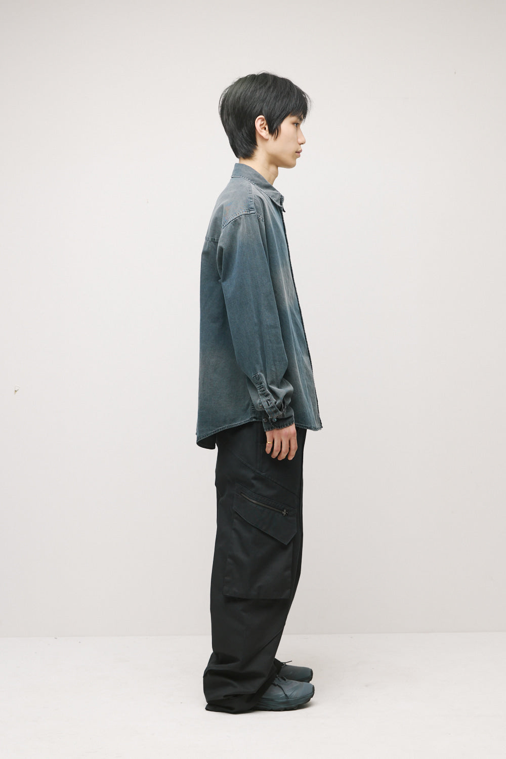 Hatchingroom - Darted Cargo Pants (Blue Black) product image 5 | TRAB K-Fashion Australia