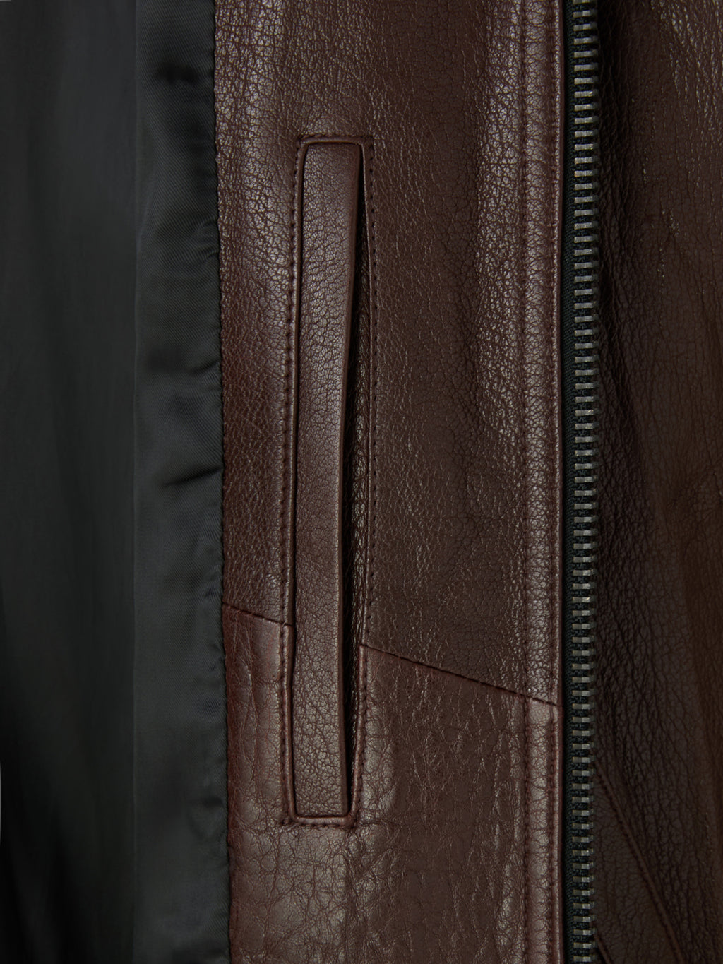 Recto - High-Neck Leather Jumper (Brown) product image 10 | TRAB K-Fashion Australia