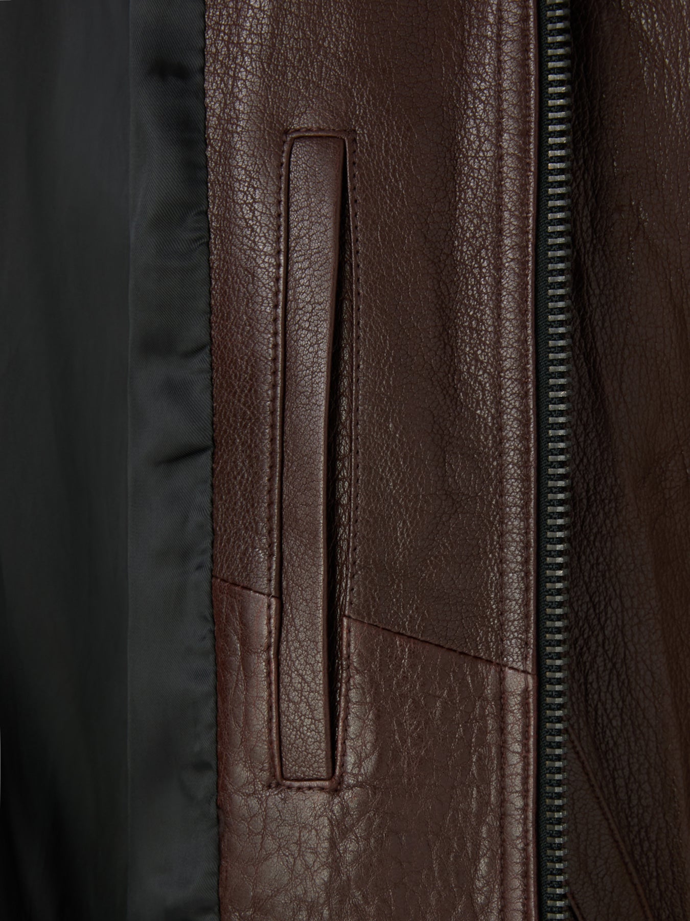 Recto - High-Neck Leather Jumper (Brown) product image 10 | TRAB K-Fashion Australia