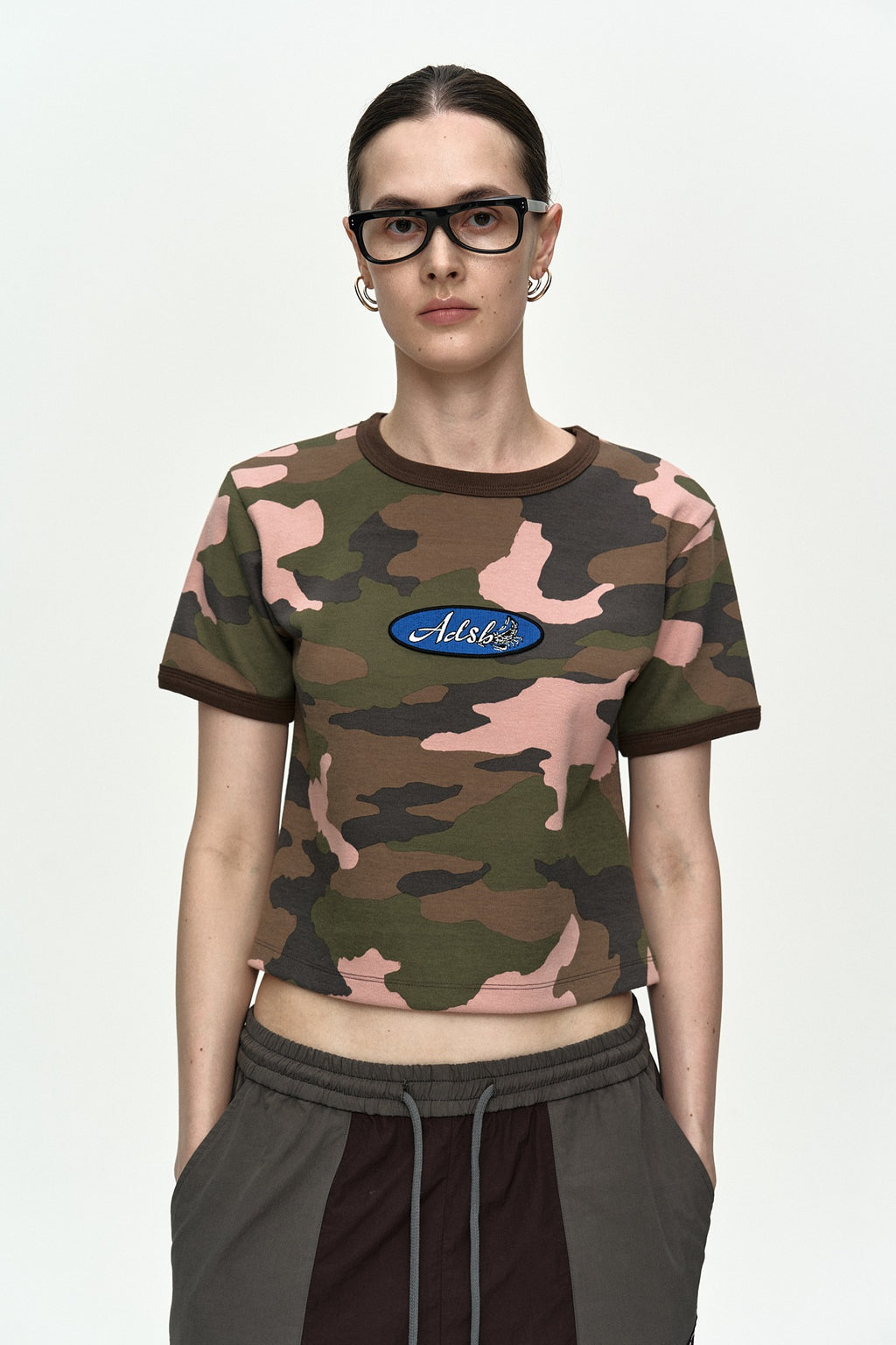 Andersson Bell - (essential) Camouflage Baby Ringer T-Shirt (Essential) product image 1 | TRAB K-Fashion Australia