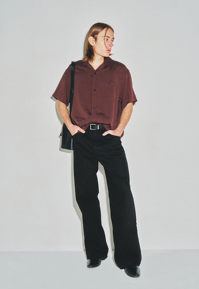 Tonywack - Cozy Linen Viscose Cuban-Collar Shirt (Penny Brown) product image 5 | TRAB K-Fashion Australia