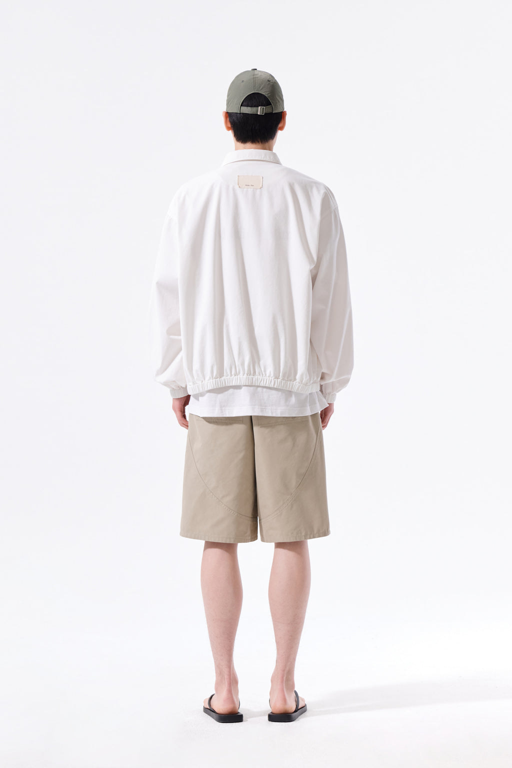Matin Kim - Small Logo Cotton Zip Up Jumper (White) product image 14 | TRAB K-Fashion Australia