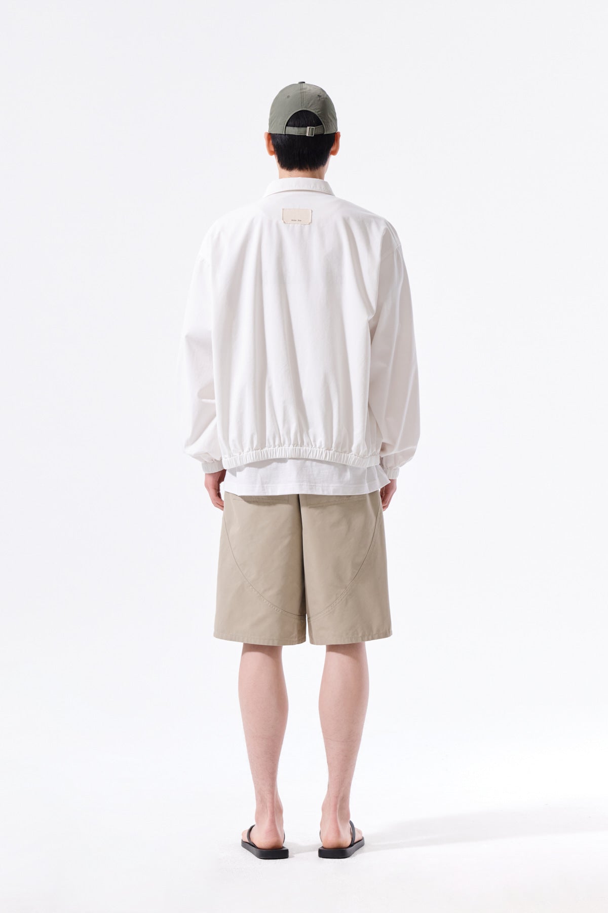Matin Kim - Small Logo Cotton Zip Up Jumper (White) product image 14 | TRAB K-Fashion Australia
