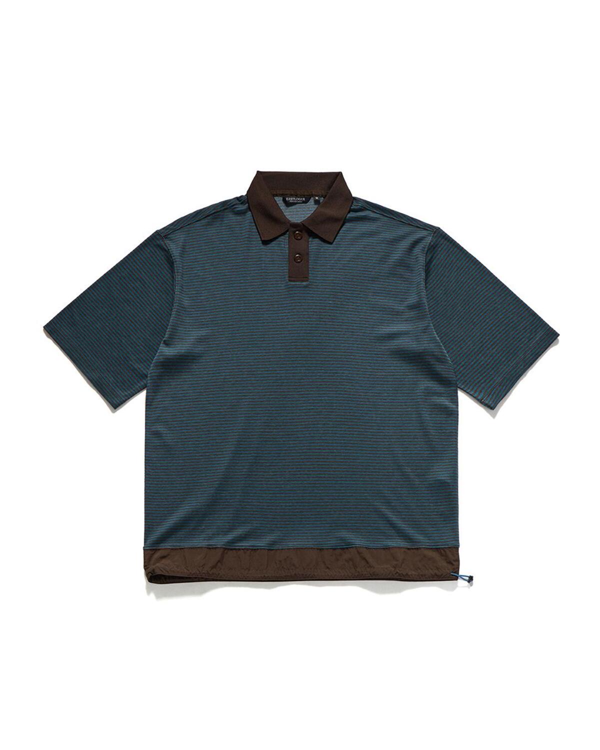 Eastlogue - Functional Relaxed Polo Shirt (Brown Stripe) product image 5 | TRAB K-Fashion Australia