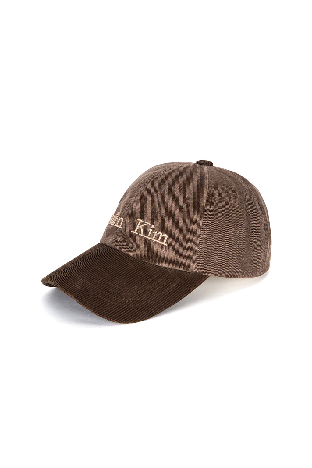 Matin Kim - Matin Classic Logo Corduroy Brim Ball Cap (Brown) product image 2 | TRAB K-Fashion Australia