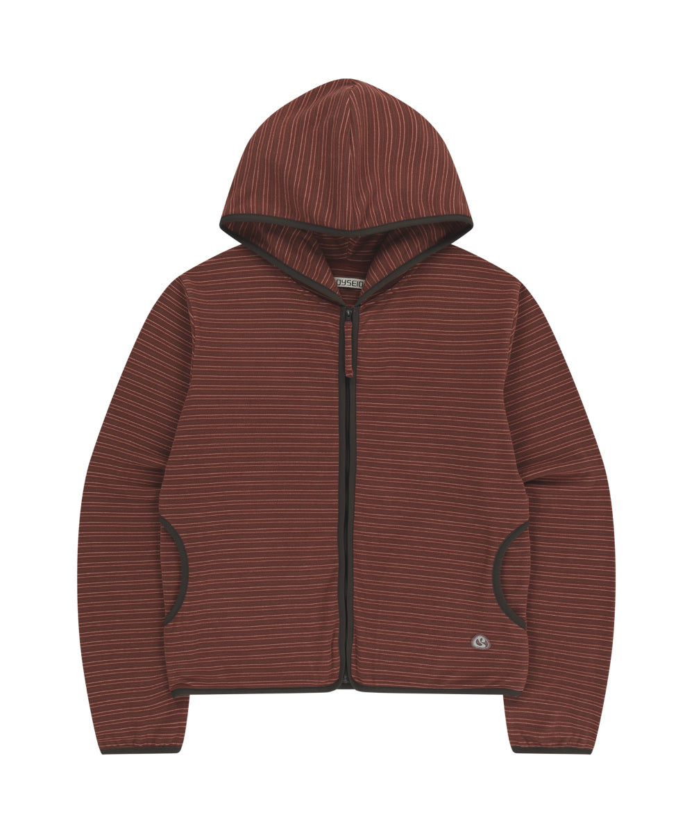 Coyseio - Stripe Fleece Hood Zip-Up (Red) product image 17 | TRAB K-Fashion Australia