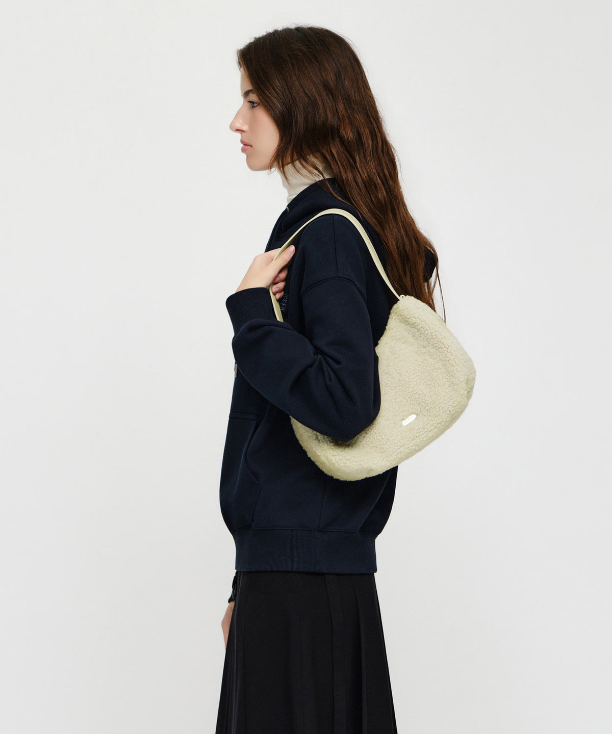 Marithe & Francois Girbaud - Fur Mini Tote Bag (Light Beige) product image 6 | TRAB K-Fashion Australia