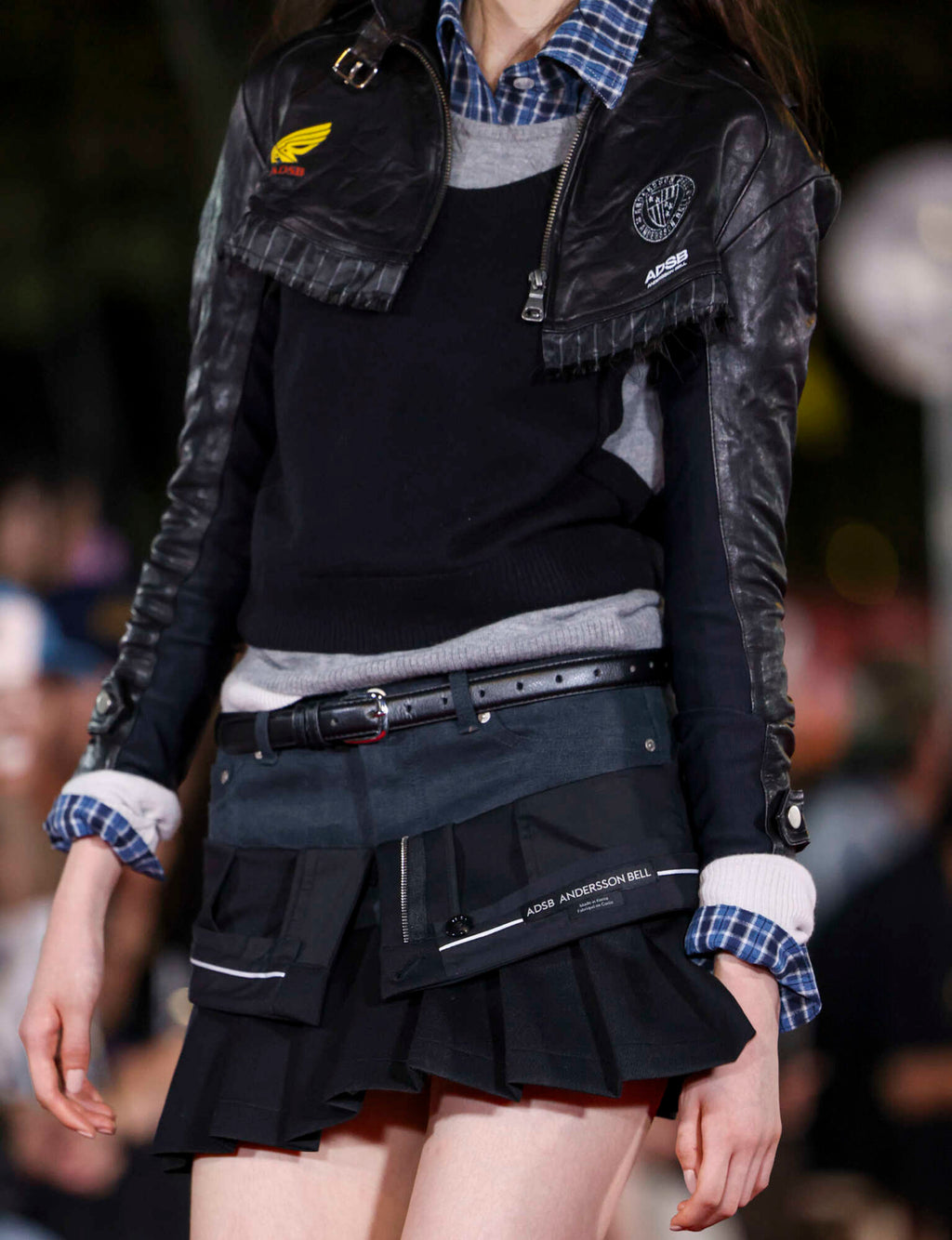 Andersson Bell - Cut-Out Shrunken Racing Leather Jacket (Black) product image 9 | TRAB K-Fashion Australia