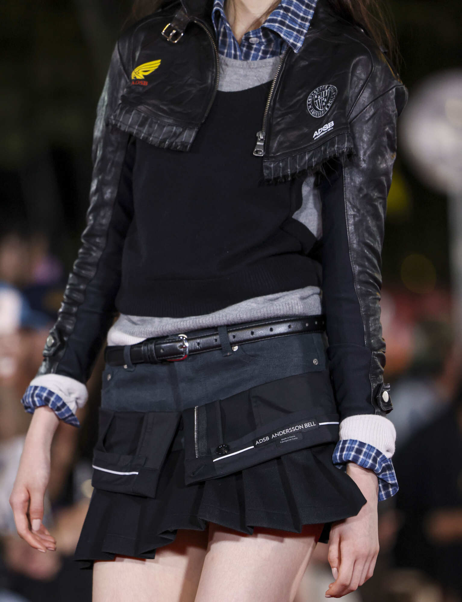 Andersson Bell - Cut-Out Shrunken Racing Leather Jacket (Black) product image 9 | TRAB K-Fashion Australia