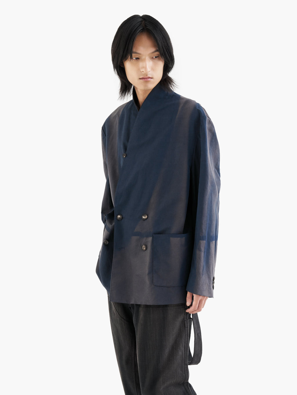 Jiyong Kim - Sun-Bleached Tailored Jacket (Navy) product image 2 | TRAB K-Fashion Australia