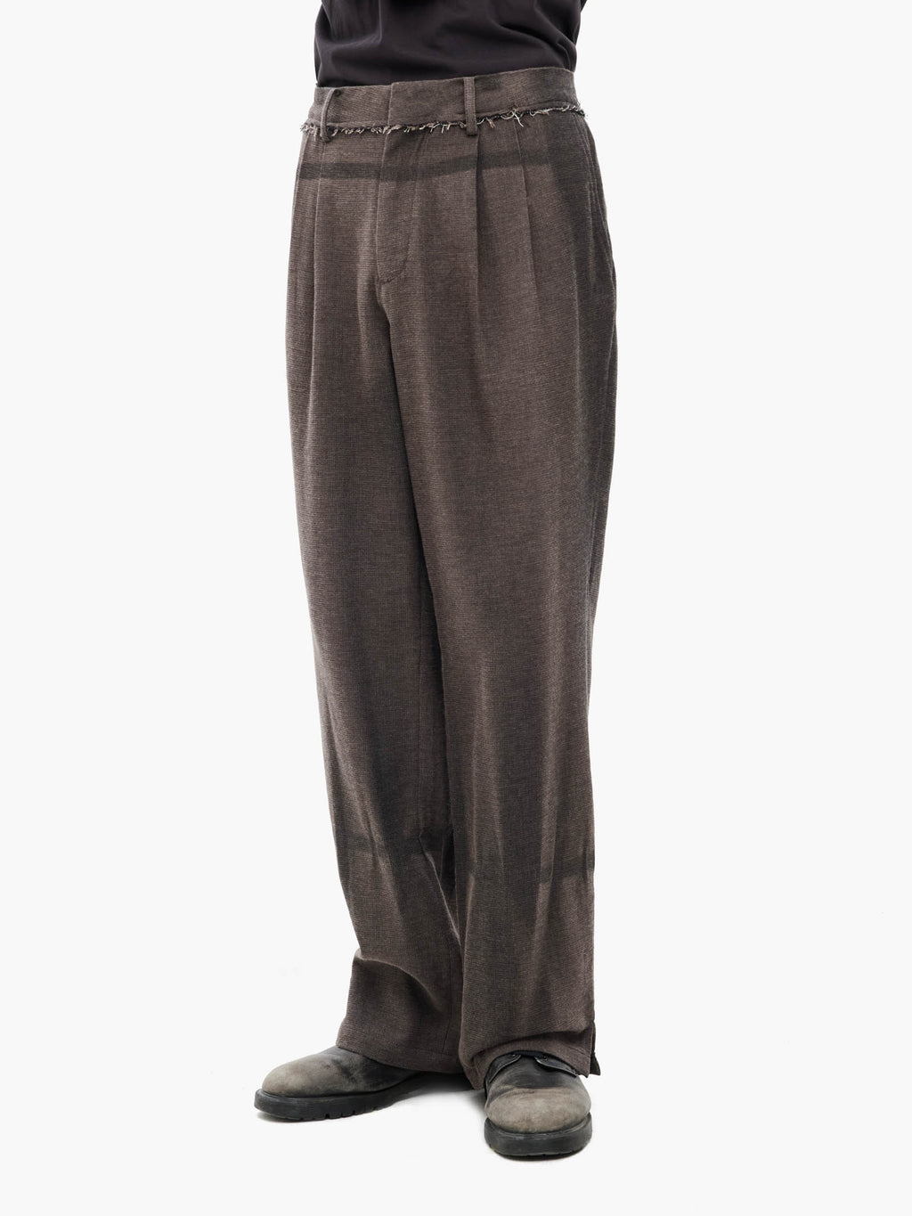 Jiyong Kim - Sun-Bleached Straight Trousers (Brown) product image 3 | TRAB K-Fashion Australia