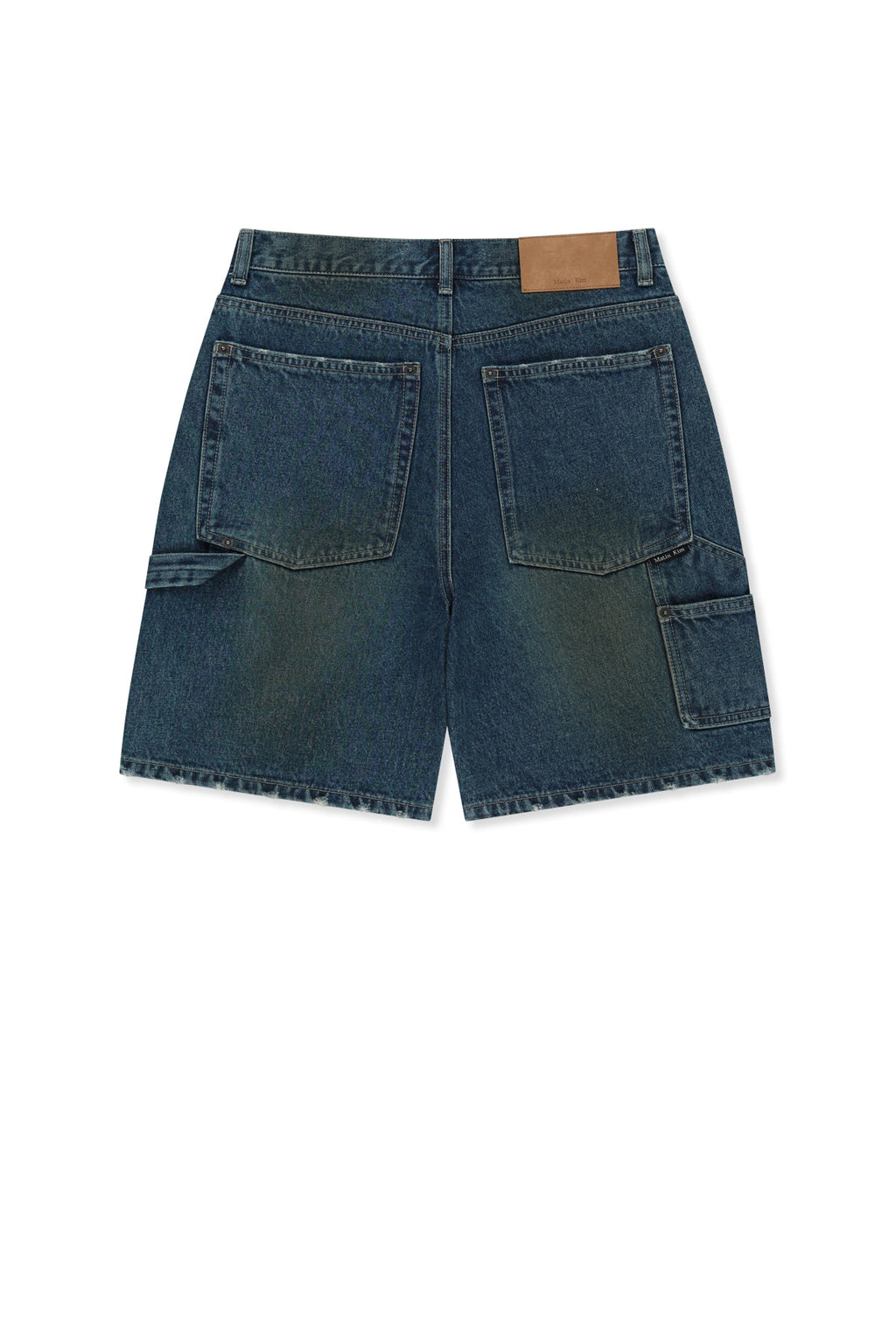 Matin Kim - Carpenter Bermuda Denim Pants (Blue) product image 2 | TRAB K-Fashion Australia