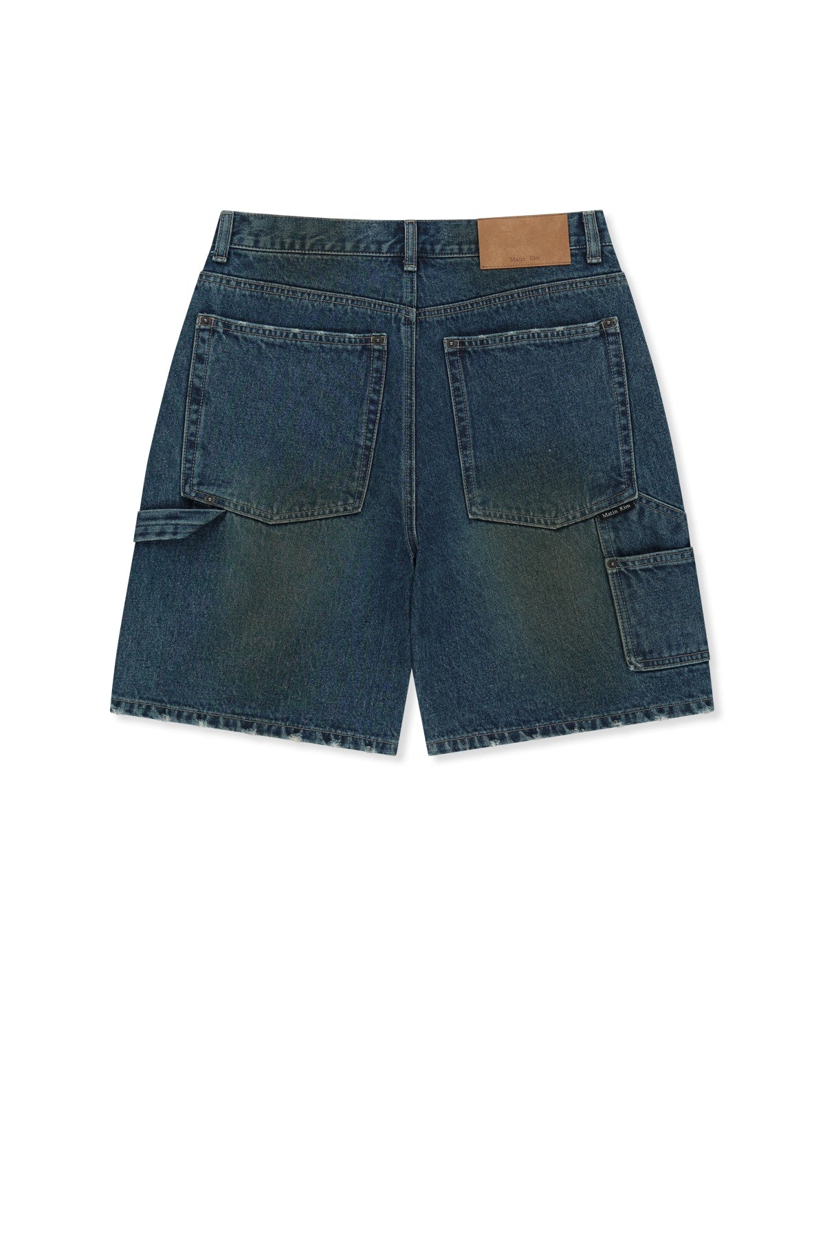 Matin Kim - Carpenter Bermuda Denim Pants (Blue) product image 2 | TRAB K-Fashion Australia