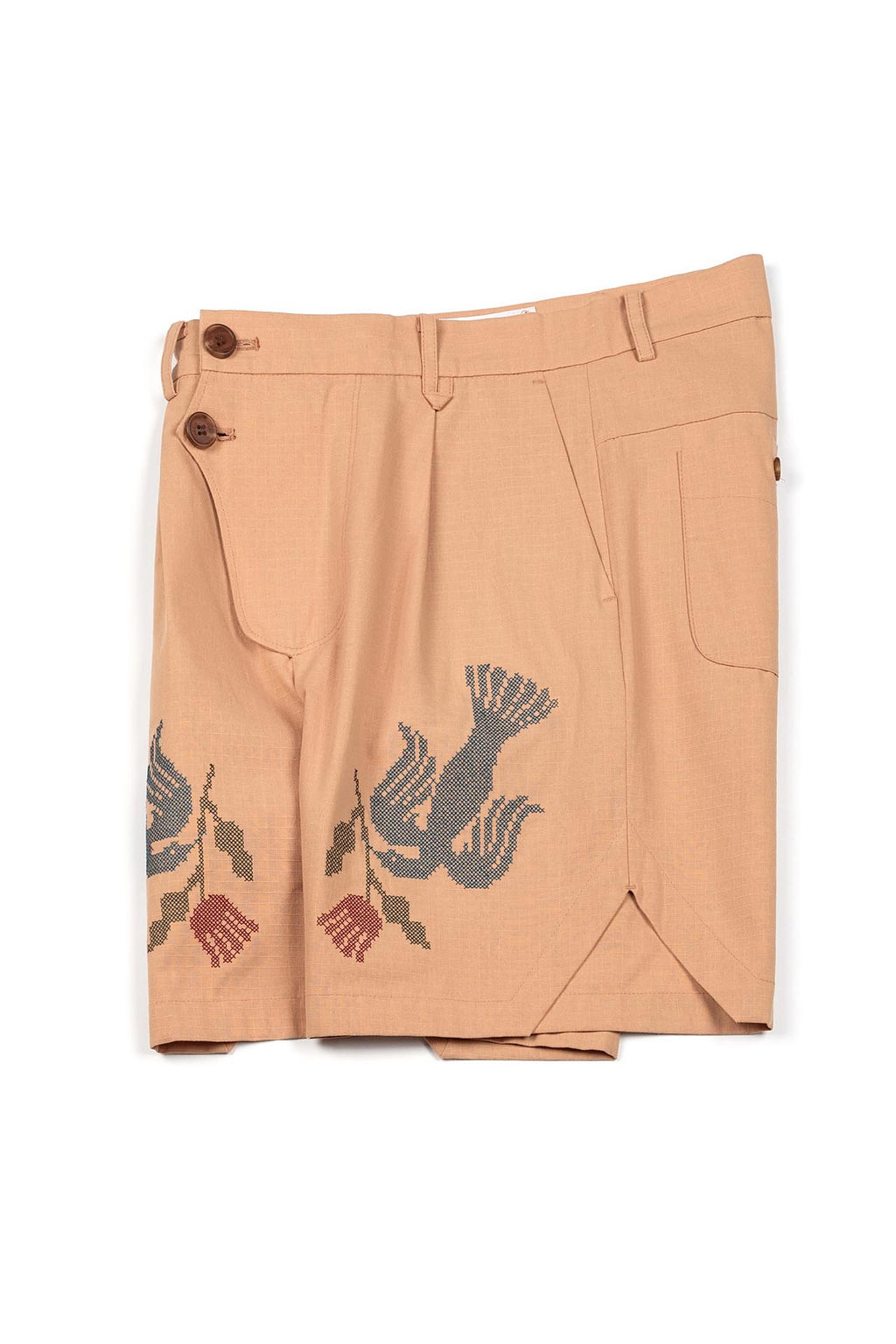 Ioedle - Migratory Bird Cross-Stitch Shorts (Orange) product image 4 | TRAB K-Fashion Australia