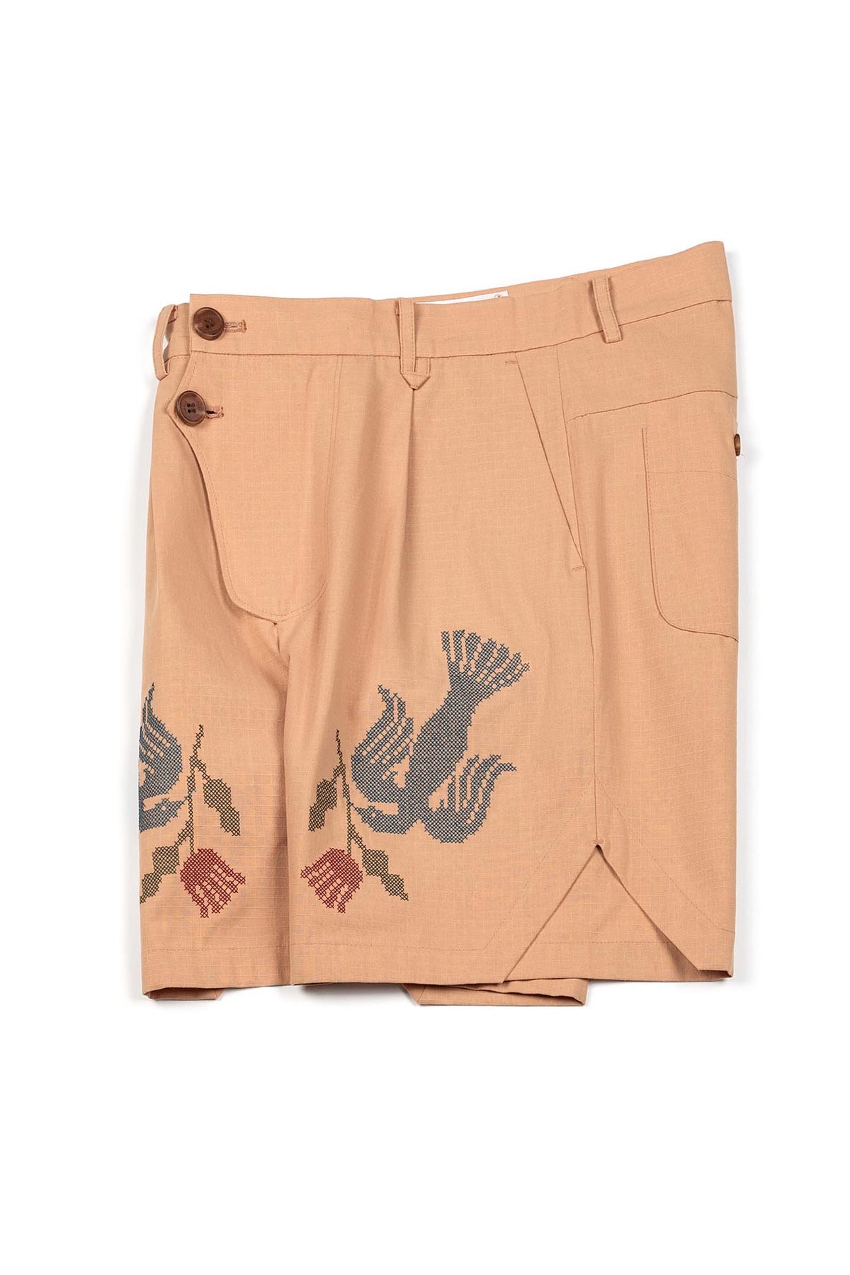 Ioedle - Migratory Bird Cross-Stitch Shorts (Orange) product image 4 | TRAB K-Fashion Australia