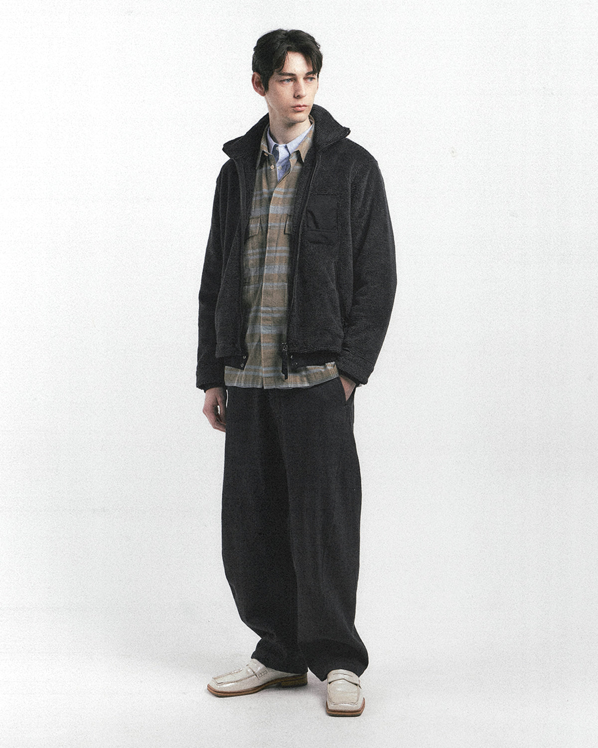 Eastlogue - Fleece French Coach Jacket (Black) product image 1 | TRAB K-Fashion Australia