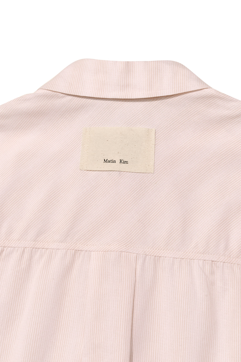Matin Kim - Cuffs Button Point Stripe Shirt (Light Pink) product image 5 | TRAB K-Fashion Australia
