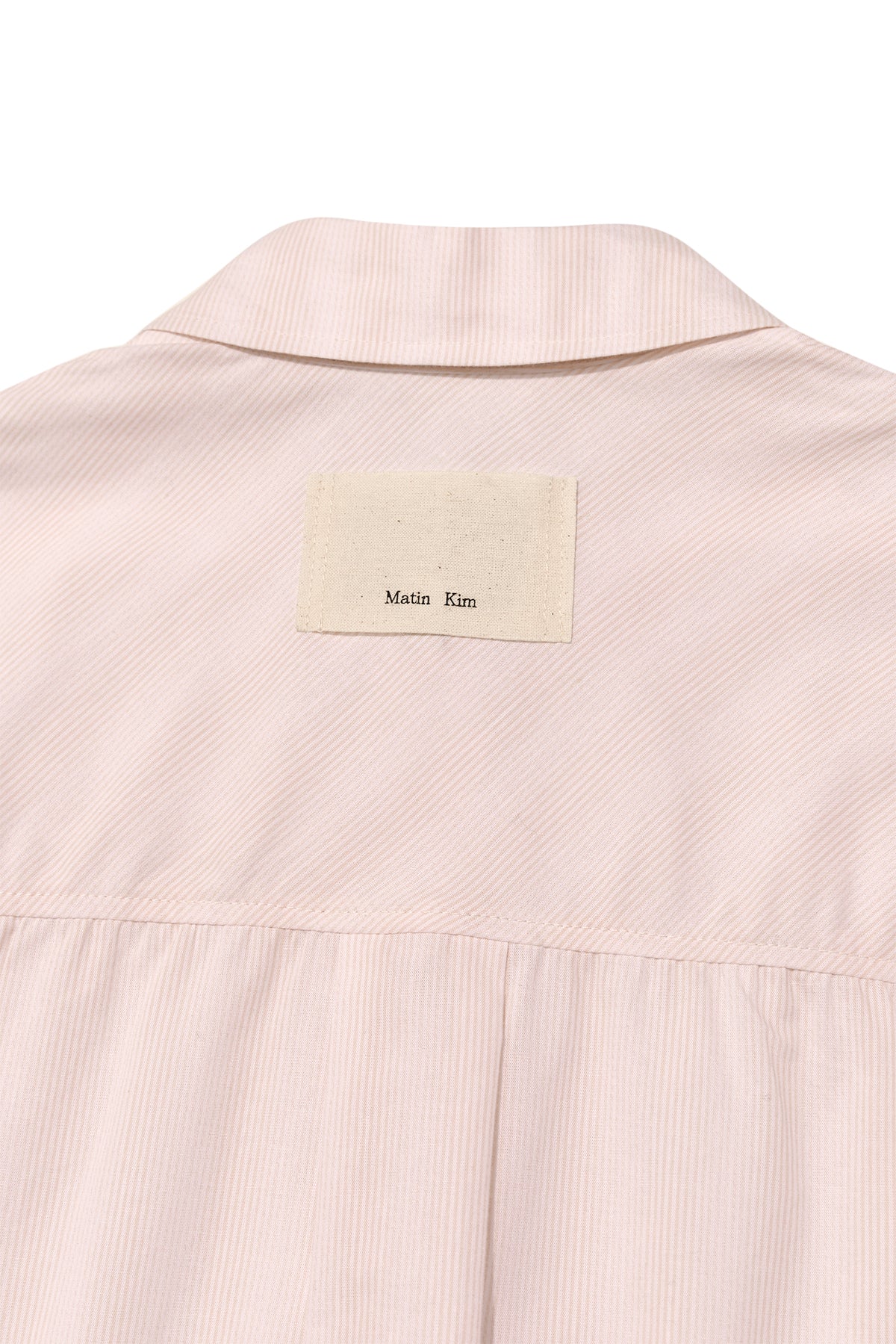 Matin Kim - Cuffs Button Point Stripe Shirt (Light Pink) product image 5 | TRAB K-Fashion Australia