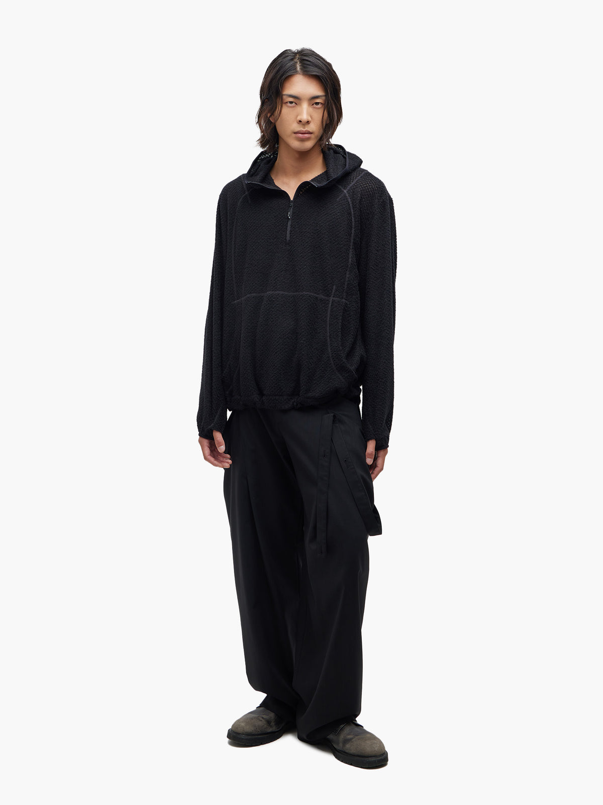 Jiyong Kim - Half Zip Hoodie (Black) product image 1 | TRAB K-Fashion Australia