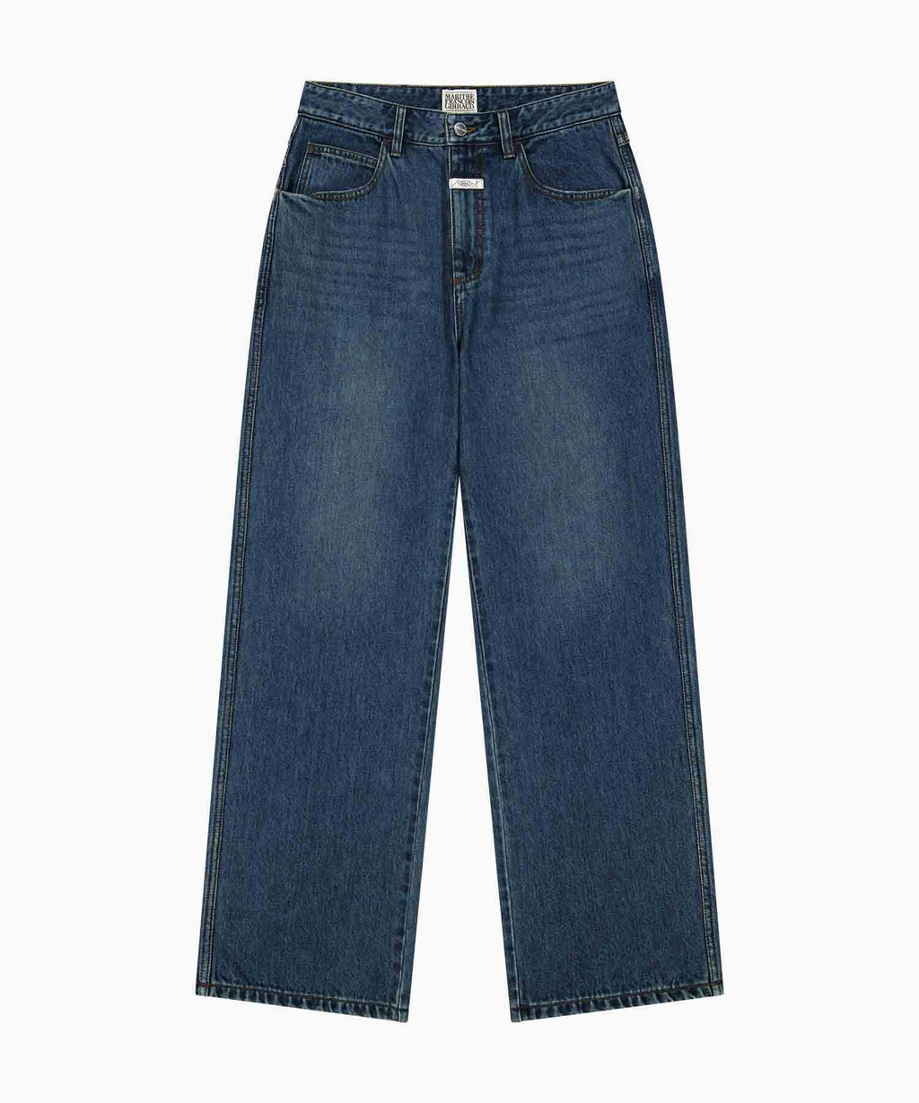 Marithe & Francois Girbaud - New M High Straight Denim Pants (Dark Blue) product image 4 | TRAB K-Fashion Australia