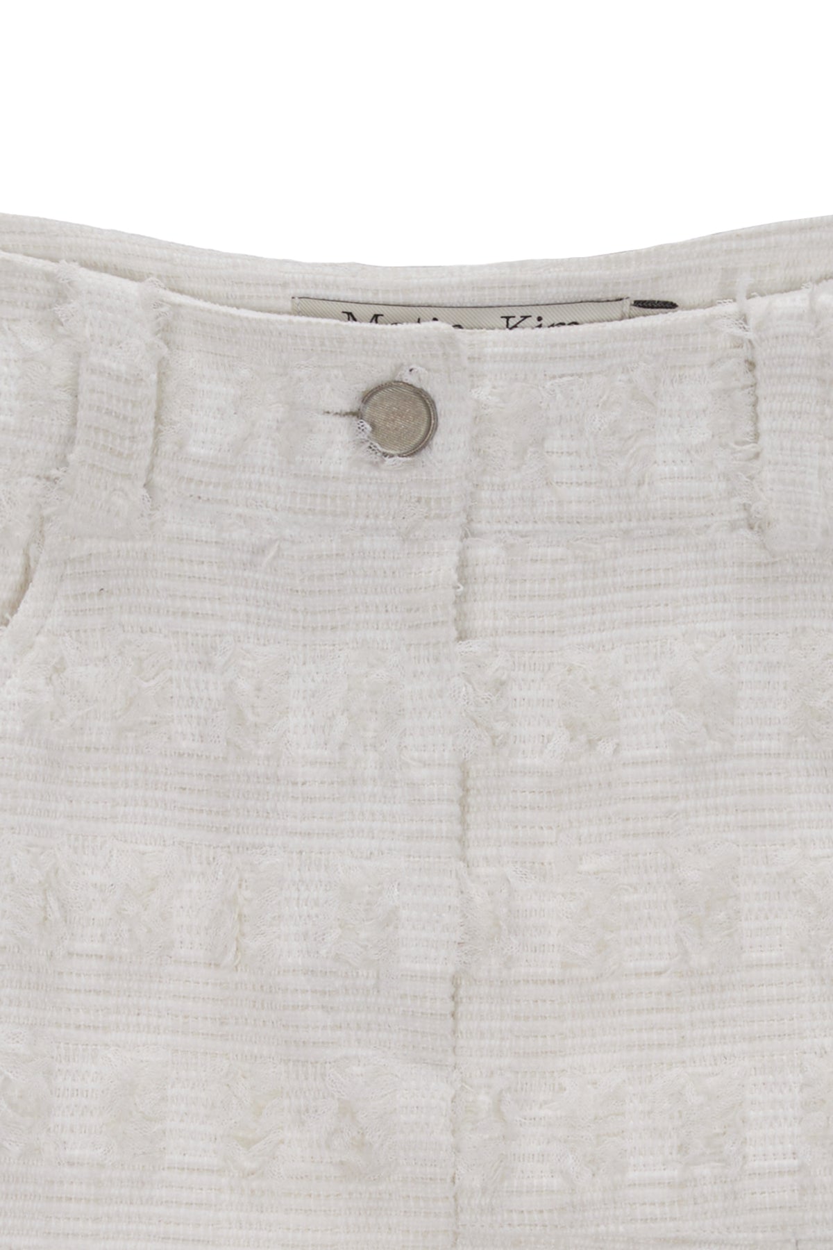 Matin Kim - Pleats Mixed Tweed Mini Skirt (Ivory) product image 3 | TRAB K-Fashion Australia