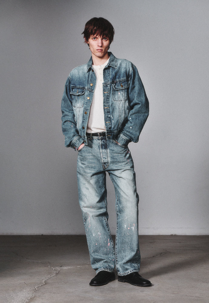 Art if acts - Painted Denim Trucker (Used Light Blue) product image 4 | TRAB K-Fashion Australia
