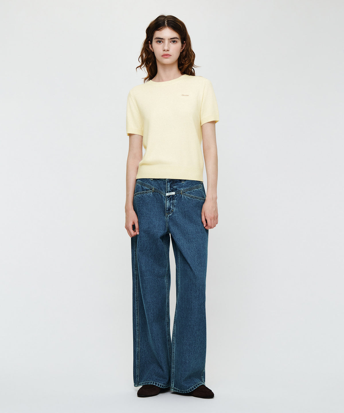 Marithe & Francois Girbaud - Small Classic Logo Round Neck Cardigan Set Up (Ivory) product image 6 | TRAB K-Fashion Australia
