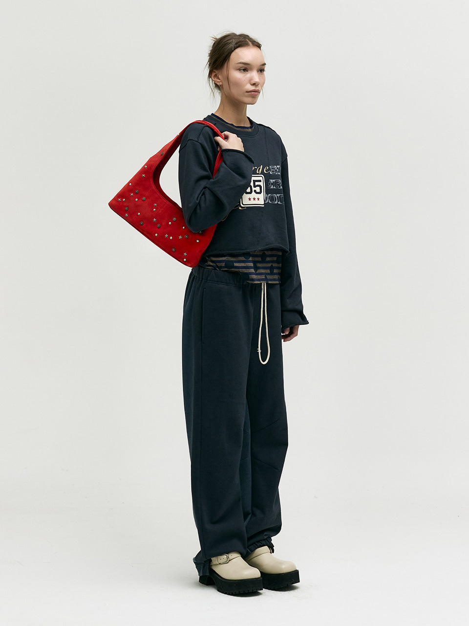 Marge Sherwood - Halter Hobo (Red Studded Suede) product image 4 | TRAB K-Fashion Australia