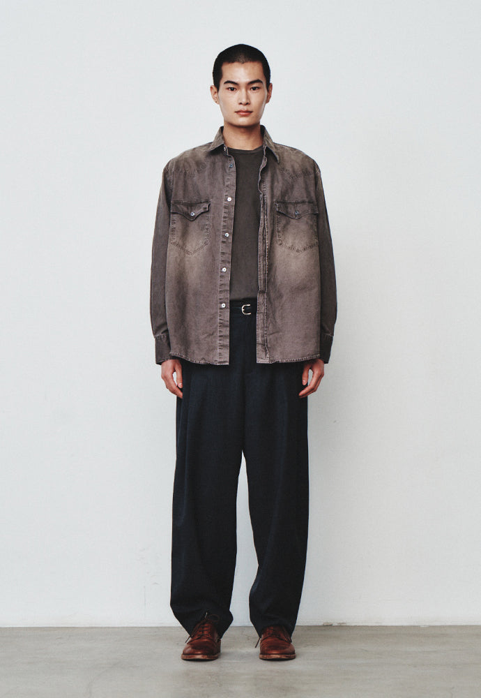 Art if acts - Vintage Western Shirt (Moss Grey) product image 2 | TRAB K-Fashion Australia