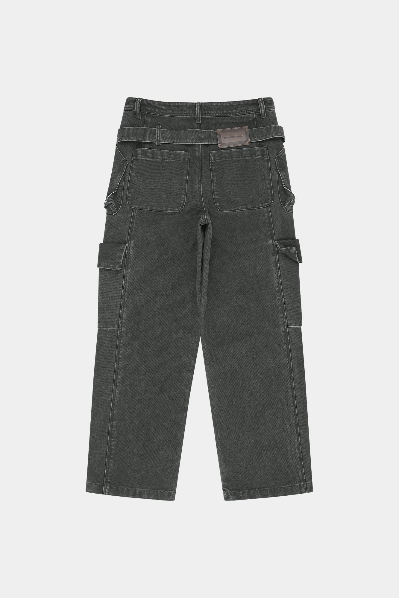 Andersson Bell - Belt Layered Cargo Wide-Leg Jeans (khaki) (Khaki) product image 14 | TRAB K-Fashion Australia