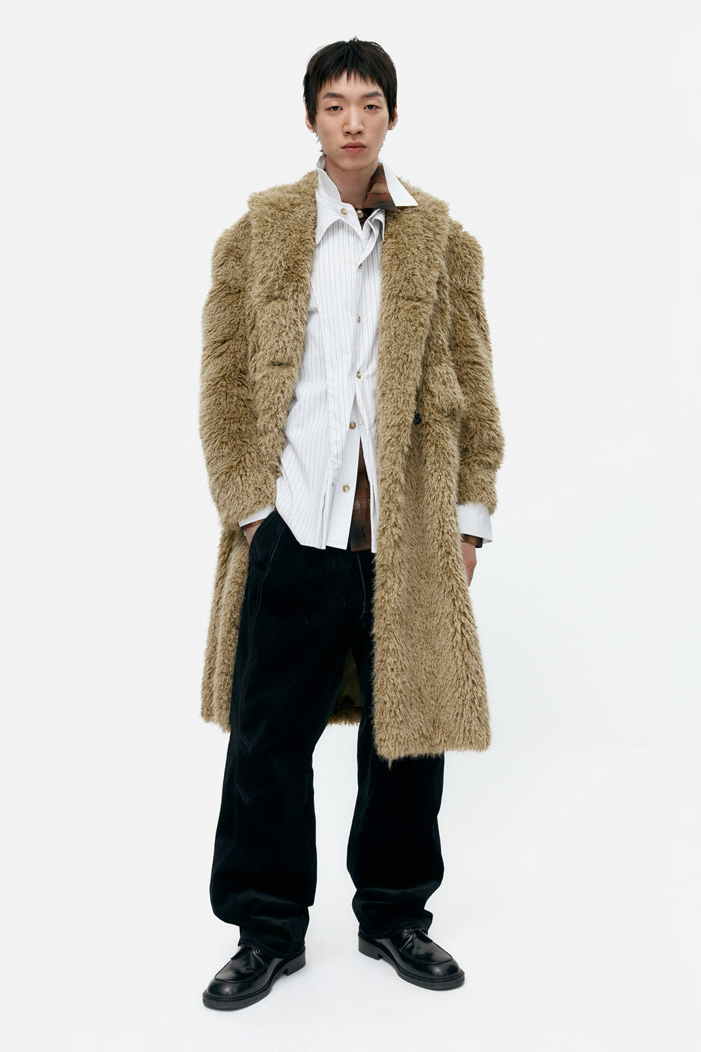 Andersson Bell - Fields Fur Buttons Coat (Khaki) product image 9 | TRAB K-Fashion Australia