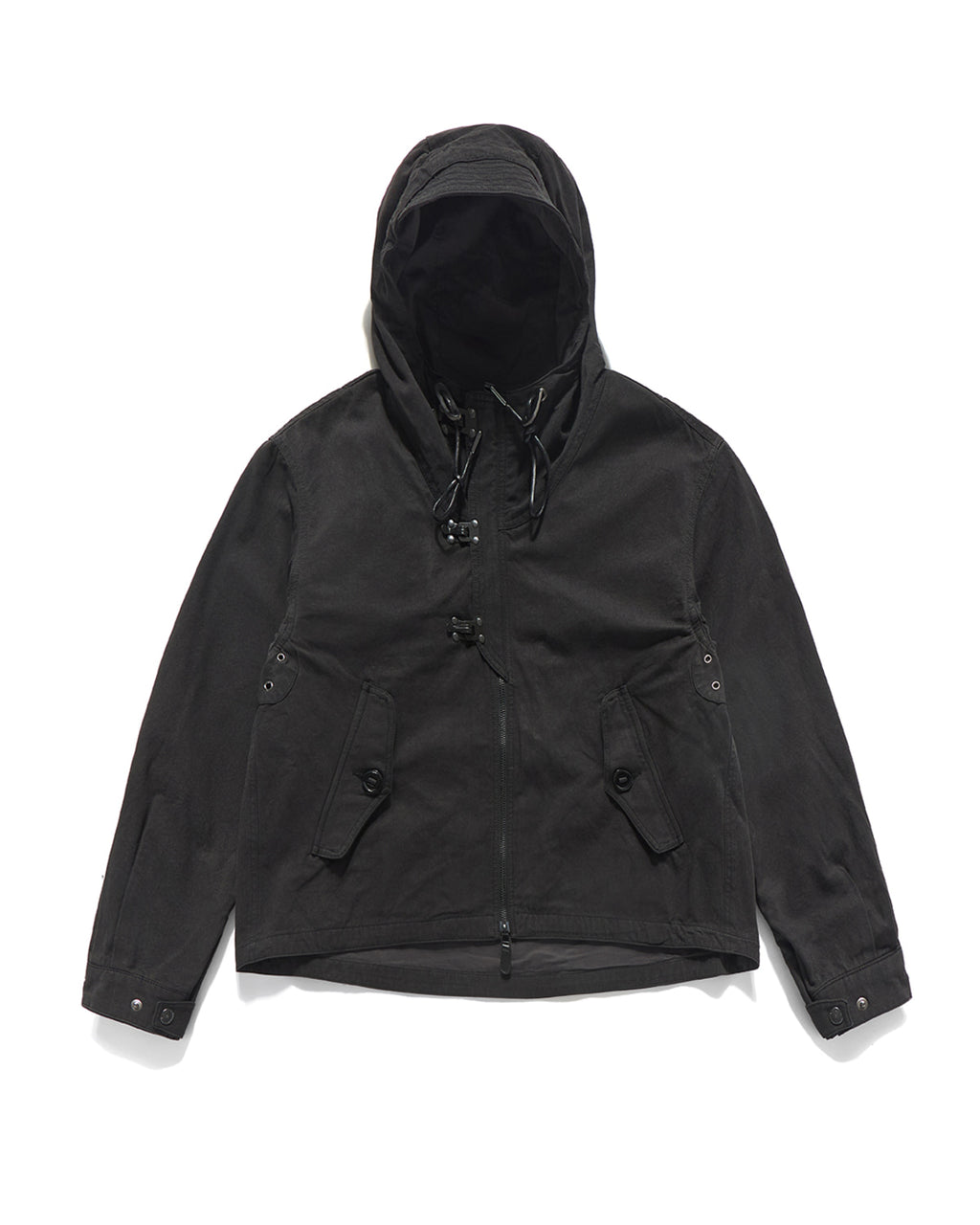 Eastlogue - Deck Hoodied Flare Parka (Black) product image 1 | TRAB K-Fashion Australia