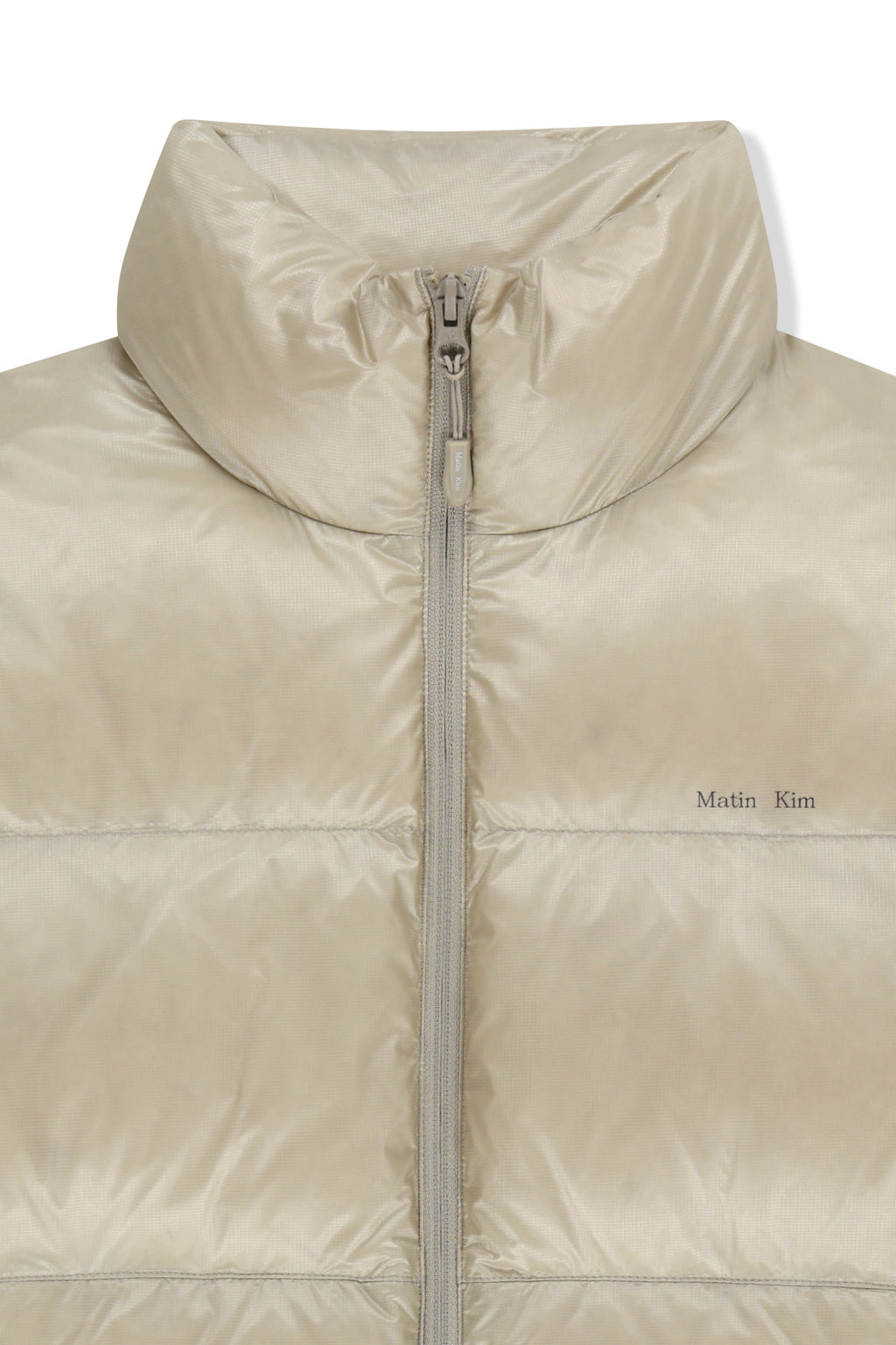 Matin Kim - Icon Logo Down Jumper (Light Beige) product image 3 | TRAB K-Fashion Australia