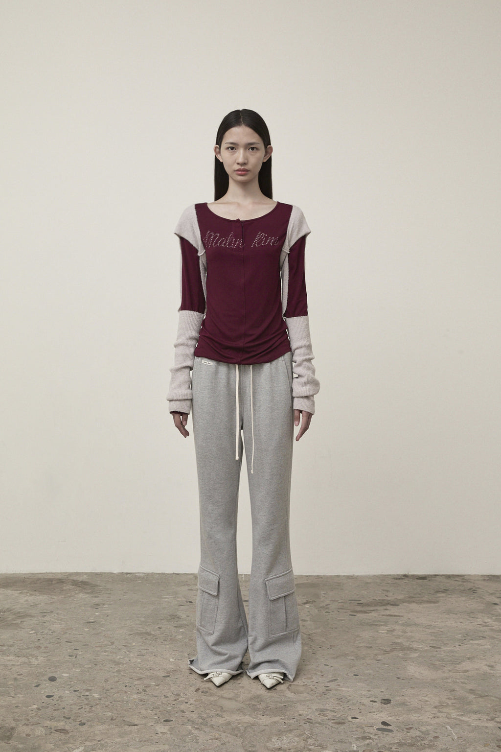 Matin Kim - Bolero Knit Muffler (Light Beige) product image 5 | TRAB K-Fashion Australia