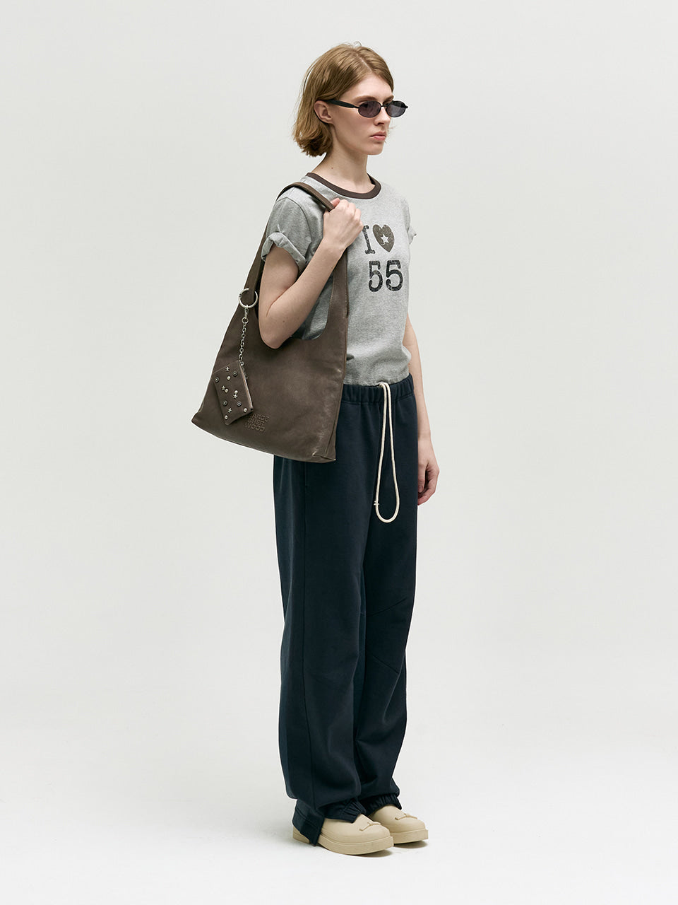 Marge Sherwood - Halter Hobo Large (Taupe Washed Nappa) product image 8 | TRAB K-Fashion Australia
