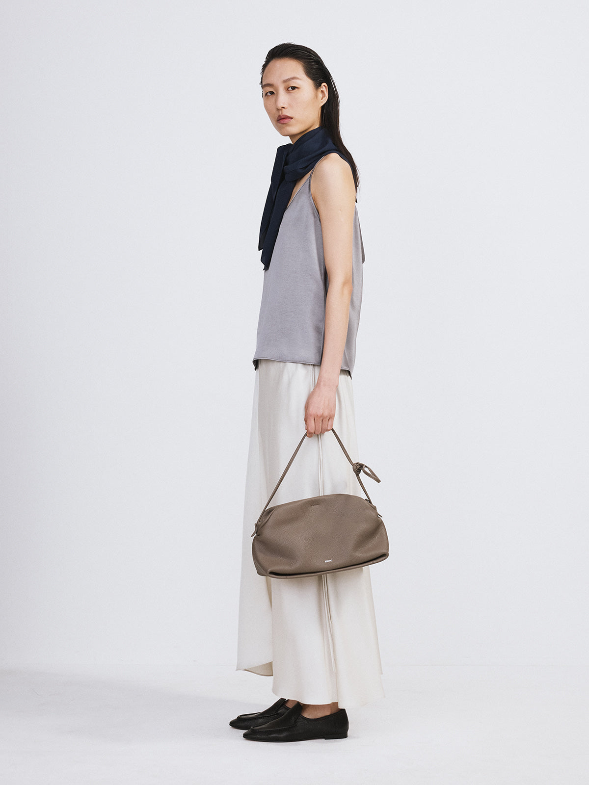 Recto - Back Drape Camisole Top (Stone Grey) product image 3 | TRAB K-Fashion Australia