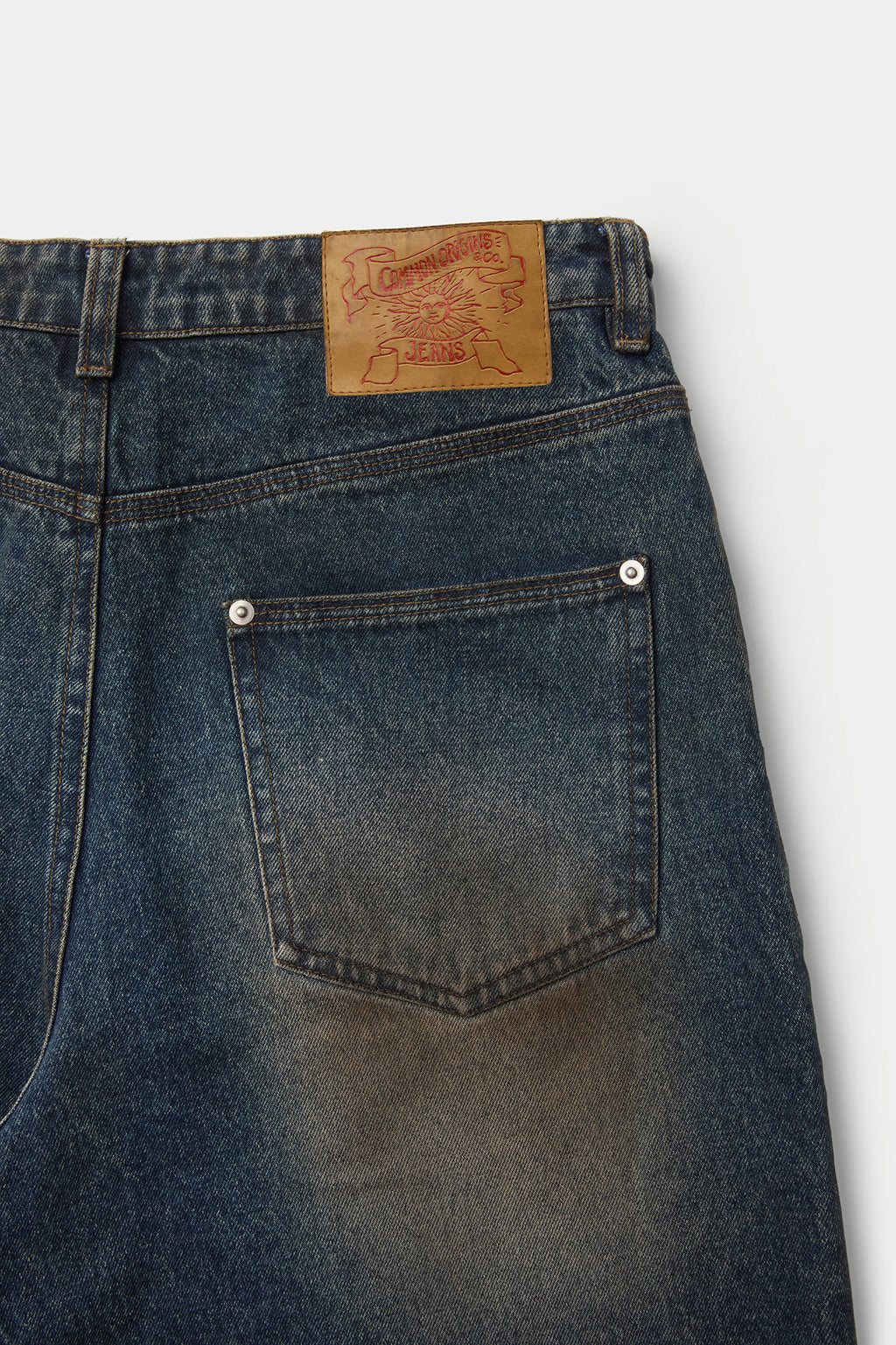 Coor - Straight Cut Dirty Wash Indigo Jeans (Washed Indigo) product image 6 | TRAB K-Fashion Australia
