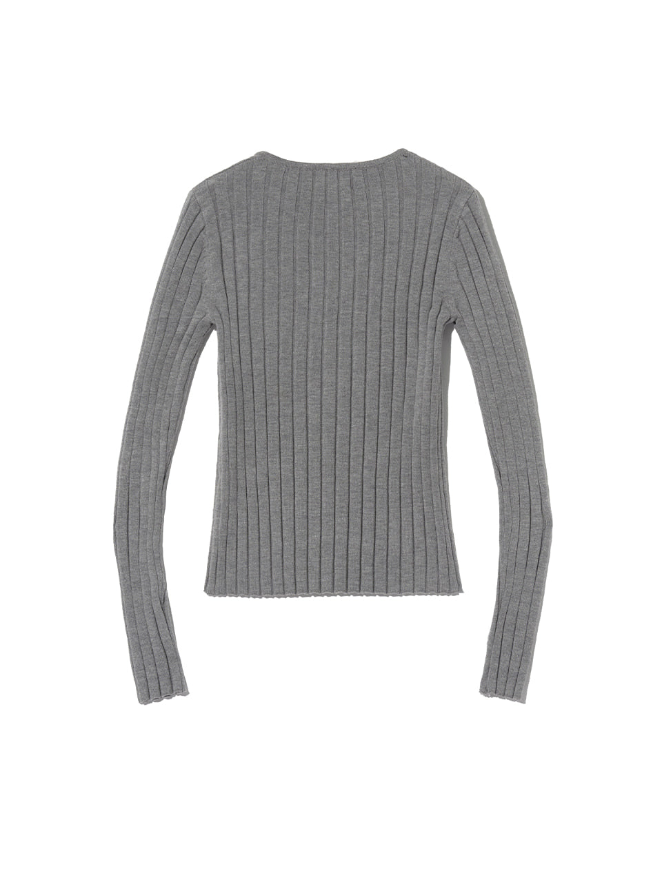 Kijun - Henry Neck Knit Top (Melange Grey) product image 5 | TRAB K-Fashion Australia