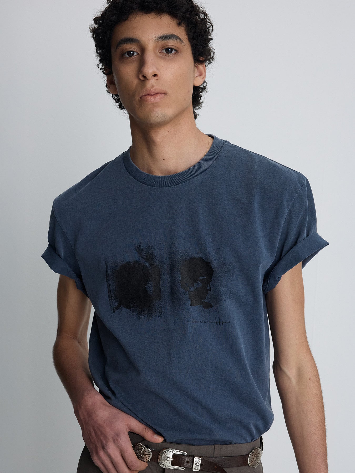 Tonywack - Garment Dyed Profiled T-Shirt (Faded Purple Blue) product image 1 | TRAB K-Fashion Australia