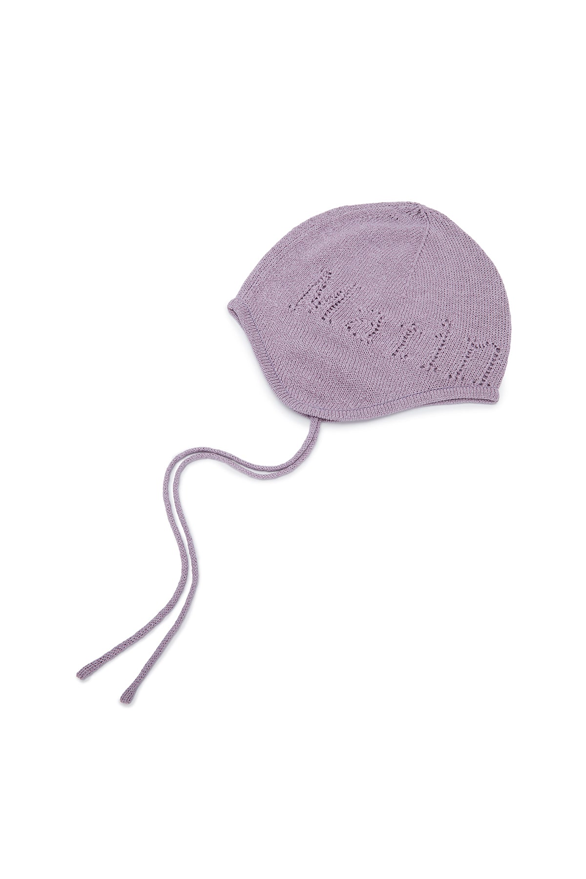 Matin Kim - Logo Punching Earflap Beanie (Purple) product image 1 | TRAB K-Fashion Australia